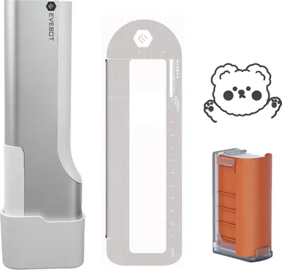 Produktbild von EVEBOT Printpen, prenosná BT mini tlačiareň na potraviny, atramentová tlačiareň na kávu latte art pre DIY dizajn vzorov, s 1 atramentovou kazetou (čiernou) + čiapočkou