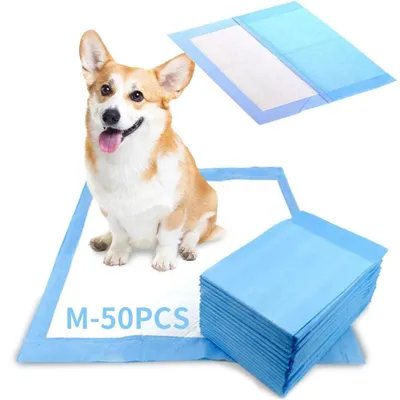 Image de Tapis d'entraînement pour chiots - Tapis jetables pour chiens - Très absorbants - Anti-fuites - Neutralisent les odeurs - 45 × 60 cm, 50 pièces