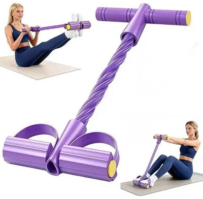 Produktbild von Multifunktionaler Fitness-Expander mit Trainingsstange, Widerstandsbändern und Fußschlaufen – kompakter Ganzkörpertrainer für effektives Home-Workoutz