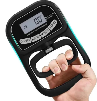 Produktbild von Handkraftmessgerät - Elektronischer Dynamometer - Digitalzähler - LCD-Display - Messbereich bis 180 kg - Griffkrafttraining & Kraftsport