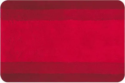 Produktbild von spirella Badematte | kuscheliger Hochflor | Rutschfester Badvorleger | viele Größen | waschbar 40° | 65x55 cm | Rot