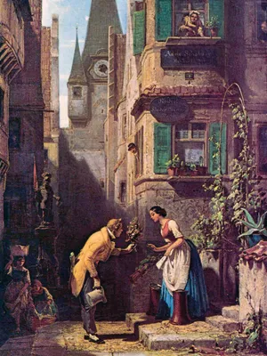 Obrázek produktu pro Carl Spitzweg umělecký obraz - Věčné manželství, 1860 (80 x 60 cm)