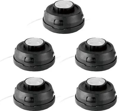 Produktbild von 5x Trade-Shop Universal Trimmerkopf/Fadenkopf/Spulenkopf mit M10 Linksgewinde für die meisten Rasenmäher Rasentrimmer