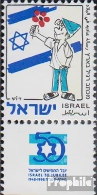 Produktbild von Briefmarken Israel 1997 Mi 1447A mit Tab (kompl.Ausg.) gestempelt 50 Jahre Israel