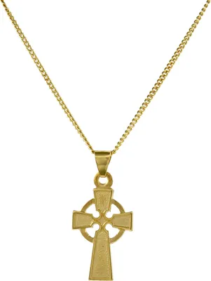 Produktbild von Kreuz Anhänger mit 1,1 mm Panzerkette 55 cm massiv 585 - 14 Karat Gold