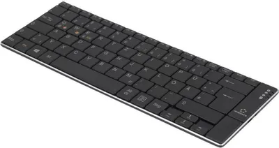 Produktbild von Renkforce RF-DS-SLIMBT Bluetooth® Tastatur Deutsch, QWERTZ Schwarz Wiederaufladbar