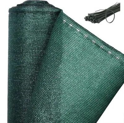 Produktbild von Tennisschirm, 6 m, HDPE, schattennetz, Schutzvorhang, Windschutz, Staubvorhang, Sonnenschutz, Netz mit Kabelbindern, grün