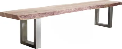 Produktbild von MASSIVMOEBEL24.DE Baumbank Akazie 175x38x45 Natural Stone lackiert FREEFORM #133