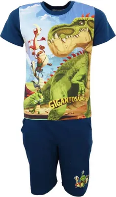 Produktbild von Gigantosaurus Kinder Schlafanzug Pyjama kurz – Dunkelblau / 98