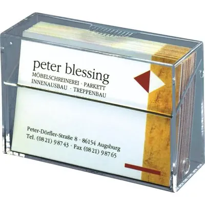 Produktbild von SIGEL VA110 Visitenkarten-Box, glasklar, für bis zu 100 Karten (max. 86x56 mm)