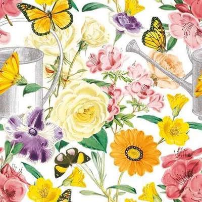 Produktbild von 20 Servietten Flower Garden - Frischer Blumengarten 33x33cm