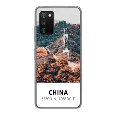 Produktbild von MuchoWow® Handyhülle Schutzhülle Hülle für Samsung Galaxy A03s China - Große Mauer - Herbst - Asien Silikon Softcase Handy Hülle - Schutz