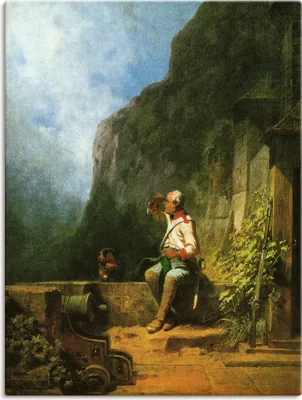Produktbild von ARTland Leinwandbild Strickender Wachtposten. Um 1855 Größe: 30x40 cm