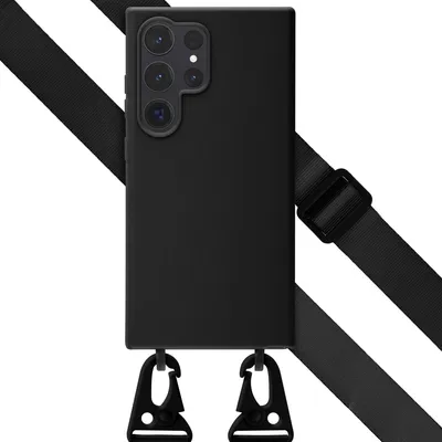 Immagine prodotto di Custodia in silicone Selencia con cinturino rimovibile Samsung Galaxy S24 Ultra - Nero