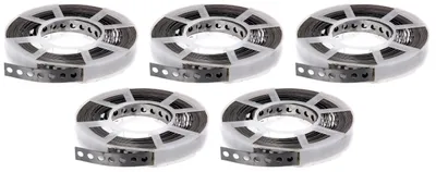 Produktbild von Alberts 851910 Lochband, mit oder ohne Abrollkasette, Edelstahl, Breite 17 mm, Länge 10 m, 5er Set