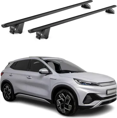 Image de Barres de toit transversales pour BYD Atto 3 2023-2025 Alu Noir 2 pièces ABE