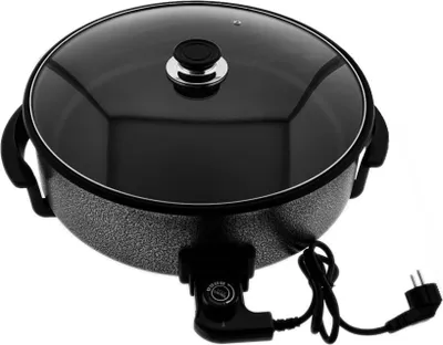 Produktbild von Elektrische Multifunktionspfanne 42 x 9 cm - Pizzapfanne 1500W in Schwarz