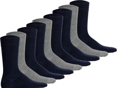 Produktbild von Hudson Uni Socken, 9er Pack - Easy, Komfortbund, Basic Socken, einfarbig Dunkelblau/Grau 39-42