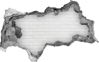 Produktbild von Selbstklebender Loch-3D-Aufkleber 95x73 cm Ziegelwand