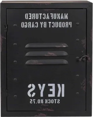 Produktbild von Famanu Wandregal - Metall, schwarz, 30x23x9 cm