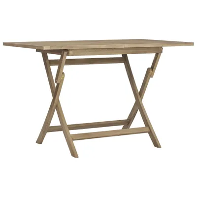 Produktbild von vidaXL Gartentisch Klappbar Grau 120x70x75 cm Massivholz Teak