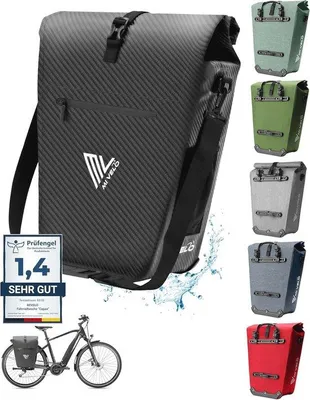 Produktbild von Famanu Fahrradtasche wasserdicht mit Laptopfach - 25 Liter Kapazität