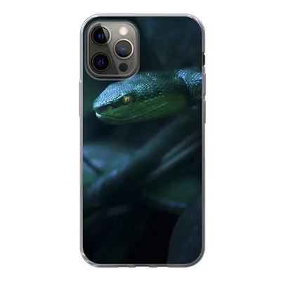 Produktbild von MuchoWow® Handyhülle Schutzhülle Hülle für iPhone 13 Pro Schlange - Makro - Holz Silikon Softcase Handy Hülle - Handy-Tasche