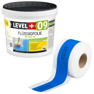 Produktbild von Flüssigfolie 7kg Dichtband 10m DichtSet Dusche Bad Balkon Wassersperre SET82
