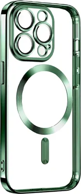 Produktbild von Silikonhülle Für Apple Iphone 13 Pro Max 6,7" Grüner Rahmen Magsafe A2484