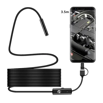 Produktbild von Endoskopkamera mit Licht,8mm Endoskop Wasserdichtes Ip68 Inspektionskamera Kanal Endoskop Kamera,1200P,6 LED Licht für Android Tablet - 3.5M