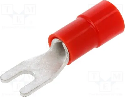 Immagine prodotto di 10 connettori a crimpare: terminale a forcella M2,5, diametro: 2,6 mm, sezione del cavo: 0,25÷1,5 mm², connessione a morsetto BM 00102, isolati