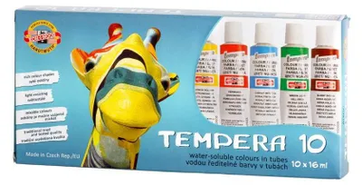 Produktbild von Temperafarben 10er Set - 16ml Schulmalfarben