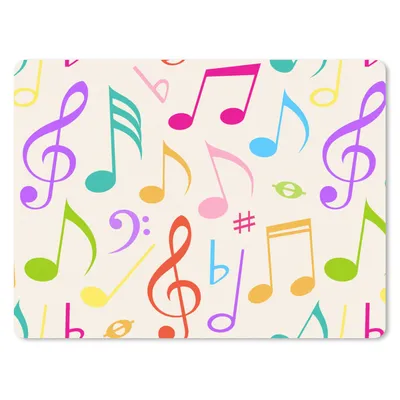Produktbild von MuchoWow® Mauspad Mousepad Musik - Patterns - Regenbogen 40x30 cm - Mousepads - Maus Mat - Pad - Mausunterlage - Anti Rutsch