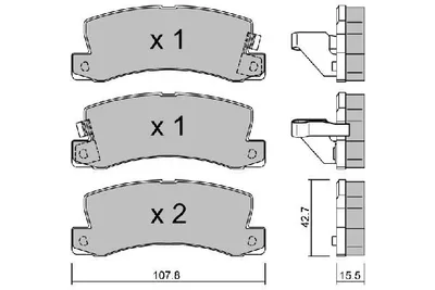 Produktbild von AISIN Bremsbeläge Satz Hinten Bremsklötze für TOYOTA CELICA (ST20, AT20) BPTO-2905