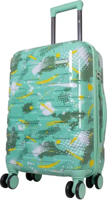Produktbild von Kleiner Handgepäck Reisekoffer mit Motiv Pescara 55 cm Hartschale grün