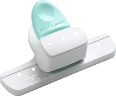 Obrázok produktu pre KW-trio 9027 Dierovačka na voľné listy, denný plánovač, nastaviteľná dierovačka na 3 otvory pre formát A8 Mini/A7/A7 Pocket/A6/A6 Personal/A5, kapacita 8 listov, zápisníky, príslušenstvo na scrapbooking