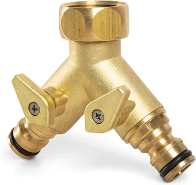 Produktbild von Rehau – Premium-Wasserhahnanschluss aus Messing mit 2-Wege-Verteiler
