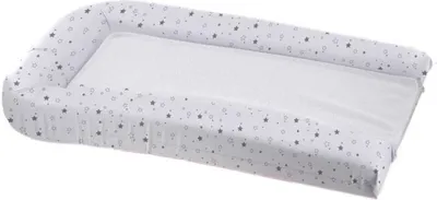 Image de Matelas à langer, 42 x 70 cm, avec éponges amovibles, Blanc et Gris, Domiva