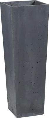Zdjęcie produktu dla Donica Betonowa Zewnętrzna Na Dwór Z Otworami Zadora CONE L 32x32x93 grafitowy