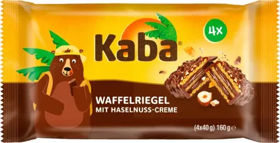 Zdjęcie produktu dla Kaba baton waflowy z kremem z orzechów laskowych 4x40g chrupiące wafle 160g