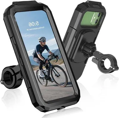 Productafbeelding van Universele 360° Rotatable Telefoonhouder voor Fiets en Motor, Geschikt voor Smartphones van 5.5-6.8 Inch, Stabiele Bevestiging en Eenvoudige Installatie