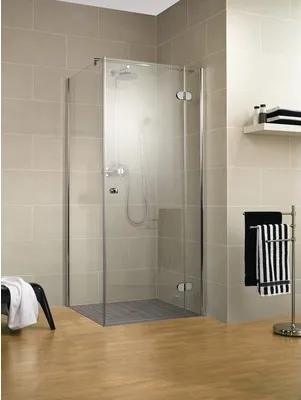 Produktbild von SCHULTE Duschtür mit Seitenwand mit Drehtür MasterClass ExpressPlus 90 x 90 x 200 cm Profil chrom Klarglas schmutzabweis