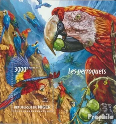 Produktbild von Briefmarken Niger 2015 Mi Block 435 (kompl. Ausg.) postfrisch Papageien