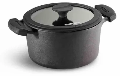 Productafbeelding van Tramontina TITANEX braadpan, stoofpan, pan, geschikt voor inductie, voorbehandeld gietijzer, Ø 20 cm, 3.1 liter, 31700/179