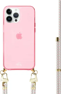 Produktbild von Aqua Pink Cord Hülle Pink  - Kompatibel mit iPhone 12 Pro