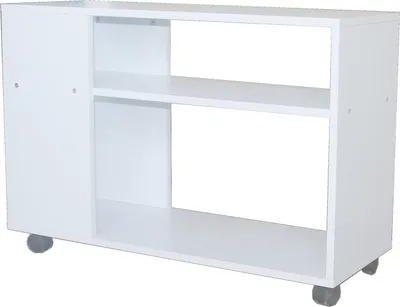 Produktbild von Regal Thekla auf Rollen mit den Maßen 80 cm Breite, 55 cm Höhe und 30 cm Tiefe