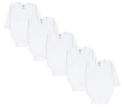 Produktbild von TupTam Jungen Baby Body Langarm Unifarben 5er Pack, Farbe: Farbenmix 5, Größe: 98