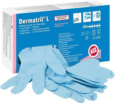 Immagine prodotto di Guanto monouso DermatrilL741, taglia 11 (confezione da 100 pz.)