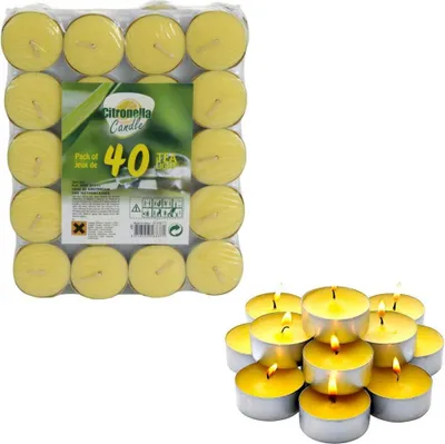 Produktbild von Vilde Anti-Mücken-Kerzen | Citronella-Kerzen Teelichter 40 Stück