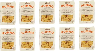 Produktbild von 10x Rummo Mezzi Rigatoni N°51 Pasta Lenta Lavorazione Teigwaren aus Hartweizengrieß Bronze-Zeichnung 500g